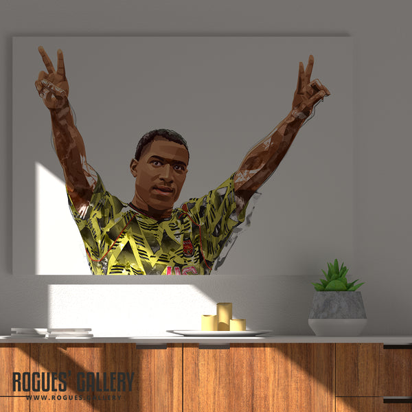 Kevin Campbell: Double V - Arsenal Star - A0, A1, A2 or A3 Art Prints