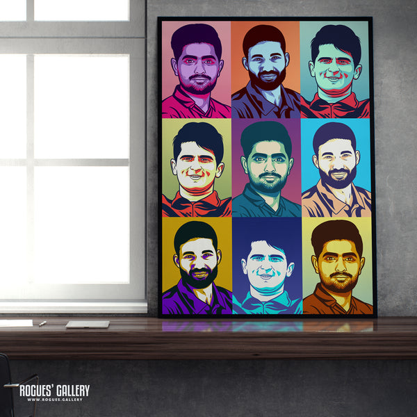 Pakistan Cricket Stars - Baba, Shaheen & Rizwan - A3, A2, A1 or A0 Pop Art Print