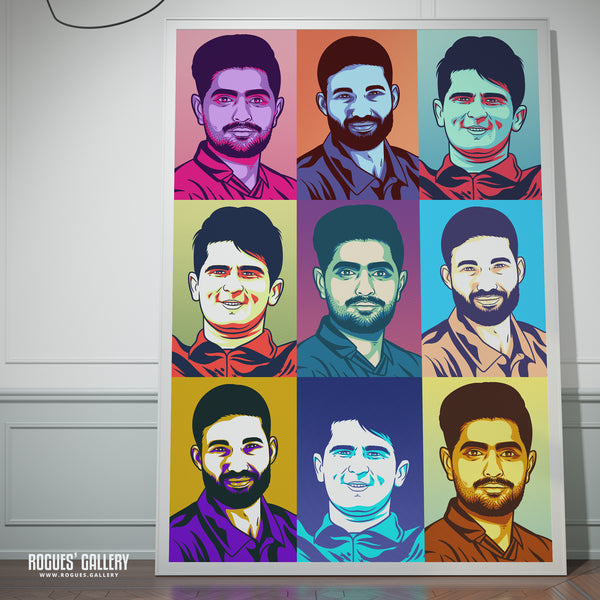 Pakistan Cricket Stars - Baba, Shaheen & Rizwan - A3, A2, A1 or A0 Pop Art Print