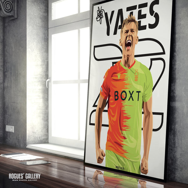 Ryan Yates - Nottingham Forest - A0, A1, A2 or A3 Name & Number Prints