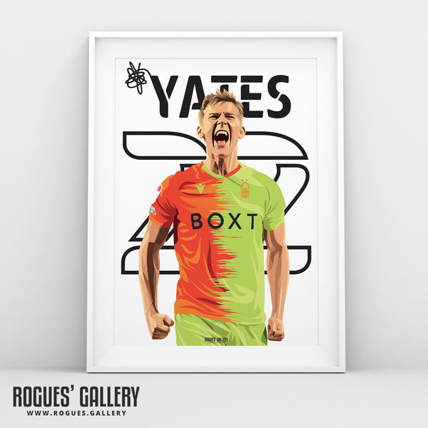 Ryan Yates - Nottingham Forest - A0, A1, A2 or A3 Name & Number Prints