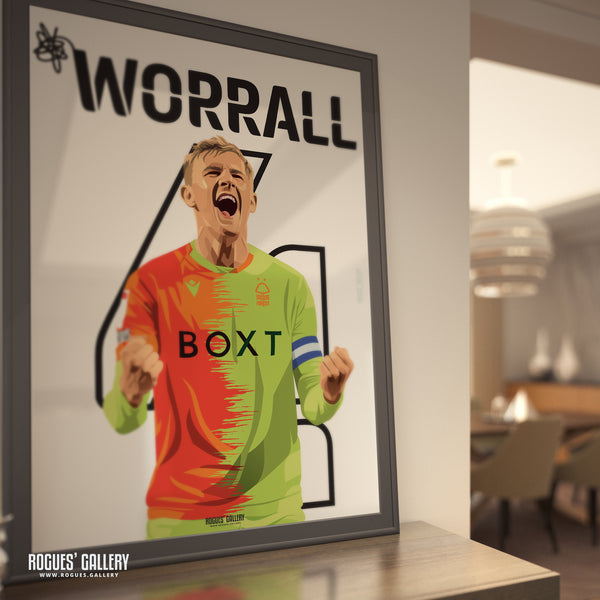 Joe Worrall - Nottingham Forest - A0, A1, A2 or A3 Name & Number Prints