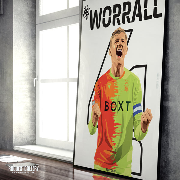 Joe Worrall - Nottingham Forest - A0, A1, A2 or A3 Name & Number Prints