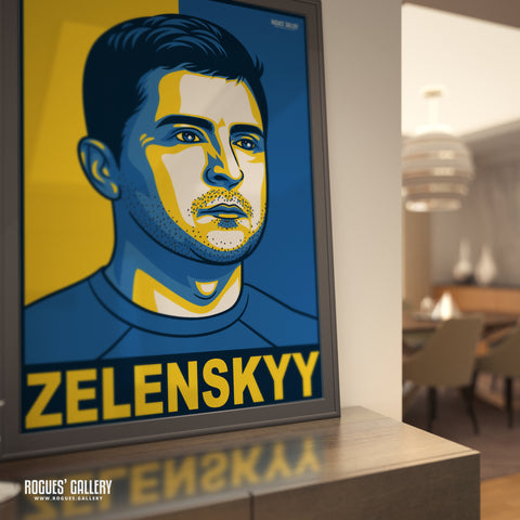 Volodymyr Zelenskyy - President of Ukraine - A0, A1, A2 or A3 #GetBehindTheLads Icon Prints