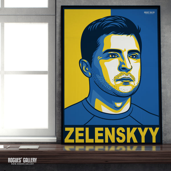 Volodymyr Zelenskyy - President of Ukraine - A0, A1, A2 or A3 #GetBehindTheLads Icon Prints