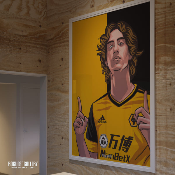 Fabio Silva - Wolverhampton Wanderers - A0, A1, A2 or A3 #GetBehindTheLads Icon Prints - Natural Version