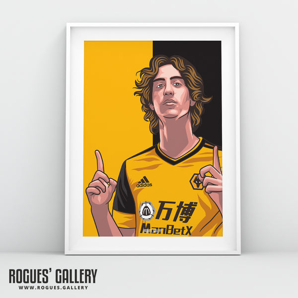 Fabio Silva - Wolverhampton Wanderers - A0, A1, A2 or A3 #GetBehindTheLads Icon Prints - Natural Version