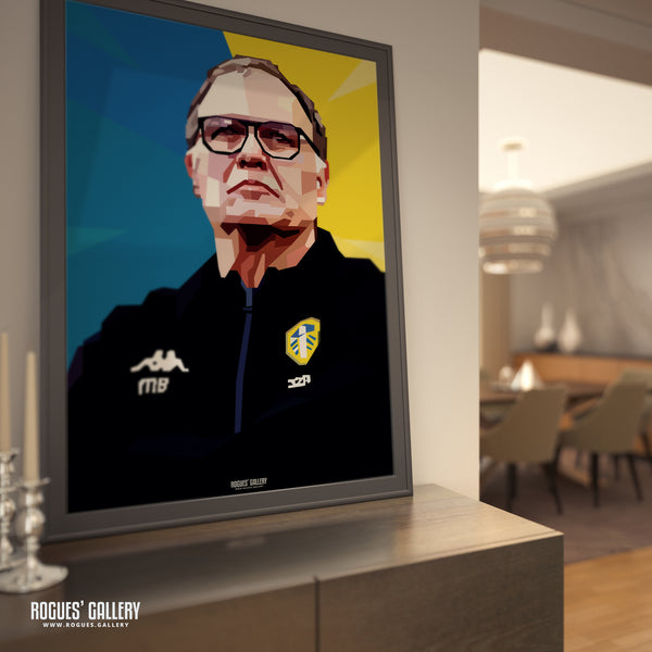 Marcelo Bielsa - Former Leeds United Manager - A0, A1, A2 or A3 Pop Art Prints