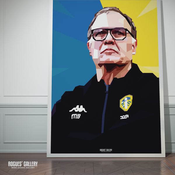 Marcelo Bielsa - Former Leeds United Manager - A0, A1, A2 or A3 Pop Art Prints