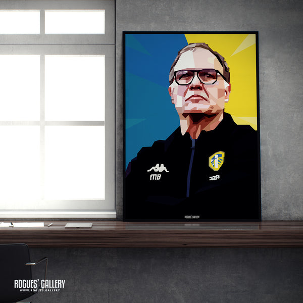 Marcelo Bielsa - Former Leeds United Manager - A0, A1, A2 or A3 Pop Art Prints