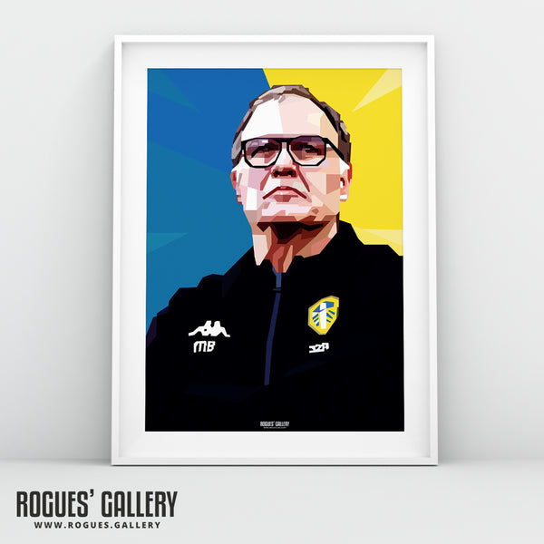Marcelo Bielsa - Former Leeds United Manager - A0, A1, A2 or A3 Pop Art Prints