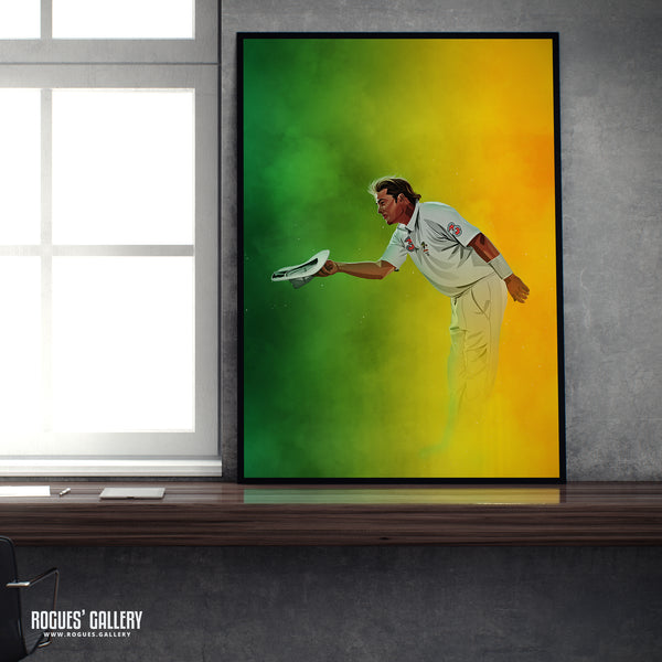 Shane Warne: The Bow Goodbye - The Aussie Cricket Legend - A0, A1, A2 or A3 Art Prints