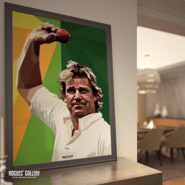 Shane Warne: 700 Up Salute - The Aussie Cricket Legend - A0, A1, A2 or A3 Pop Art Prints