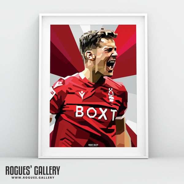 Ryan Yates: Passion - Nottingham Forest - A0, A1, A2 or A3 Pop Art Prints