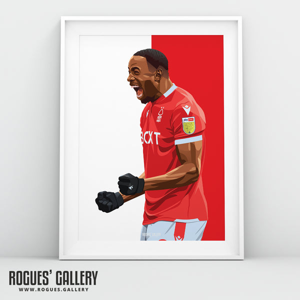 Keinan Davis - Nottingham Forest - A0, A1, A2 or A3 Icon Prints