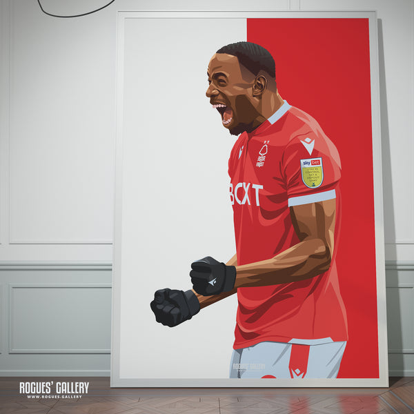 Keinan Davis - Nottingham Forest - A0, A1, A2 or A3 Icon Prints