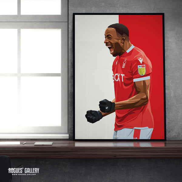 Keinan Davis - Nottingham Forest - A0, A1, A2 or A3 Icon Prints