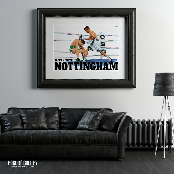 Welcome To Nottingham - Featuring Leigh Wood, Nottingham's World Champion Boxer - Signed A2, A0, A1, A2 or A3 Prints