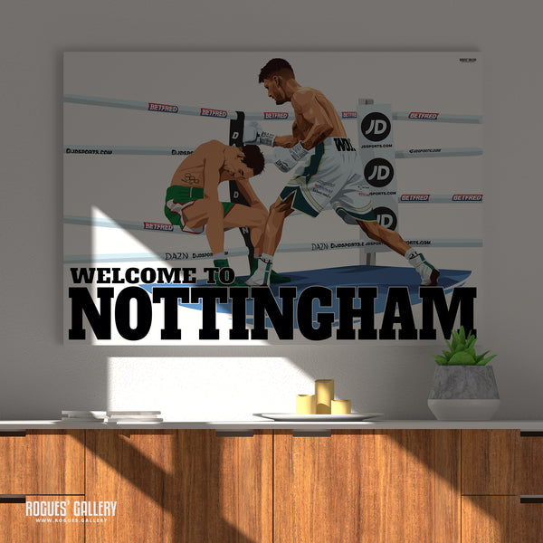 Welcome To Nottingham - Featuring Leigh Wood, Nottingham's World Champion Boxer - Signed A2, A0, A1, A2 or A3 Prints