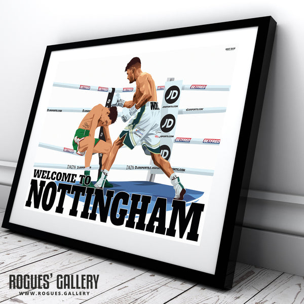 Welcome To Nottingham - Featuring Leigh Wood, Nottingham's World Champion Boxer - Signed A2, A0, A1, A2 or A3 Prints