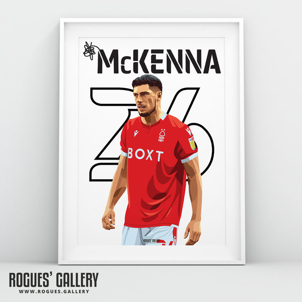Scott McKenna - Nottingham Forest - A0, A1, A2 or A3 Name & Number Prints