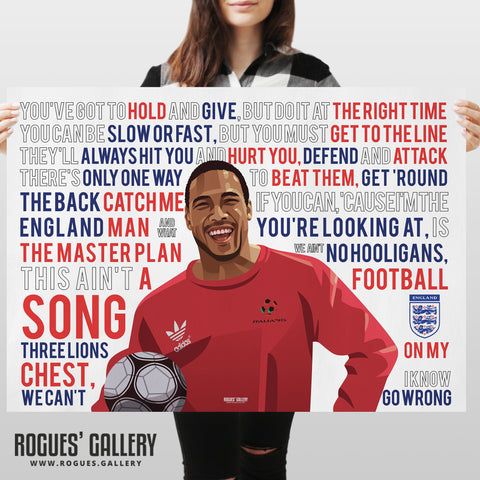 John Barnes 'World In Motion' Italia '90 England World Cup Song - A0, A1, A2 or A3 Art Prints