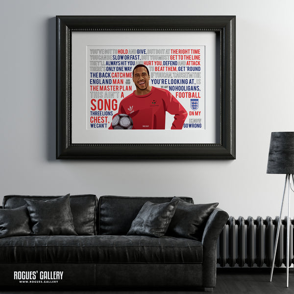 John Barnes 'World In Motion' Italia '90 England World Cup Song - A0, A1, A2 or A3 Art Prints