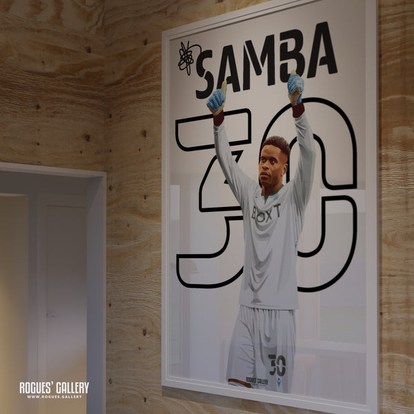 Brice Samba - Nottingham Forest - A0, A1, A2 or A3 Name & Number Prints