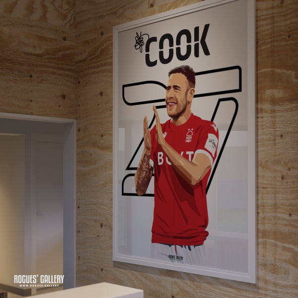 Steve Cook - Nottingham Forest - A0, A1, A2 or A3 Name & Number Prints