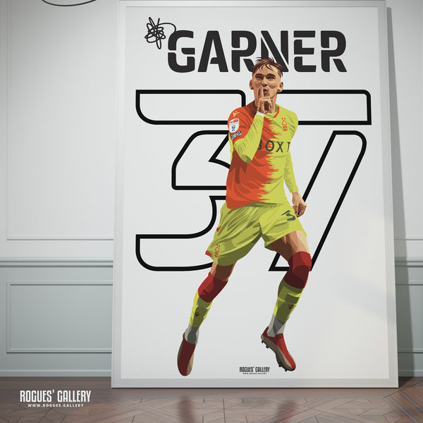 James Garner - Nottingham Forest - A0, A1, A2 or A3 Name & Number Prints