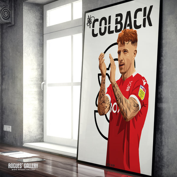 Jack Colback - Nottingham Forest - A0, A1, A2 or A3 Name & Number Prints