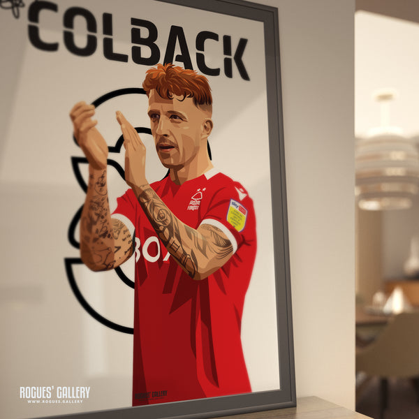 Jack Colback - Nottingham Forest - A0, A1, A2 or A3 Name & Number Prints