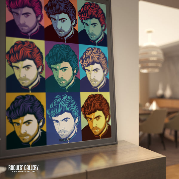 80s Retro Project: George Michael - A3, A2, A1 or A0 Pop Art Prints