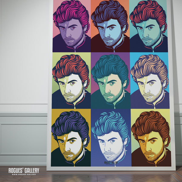 80s Retro Project: George Michael - A3, A2, A1 or A0 Pop Art Prints