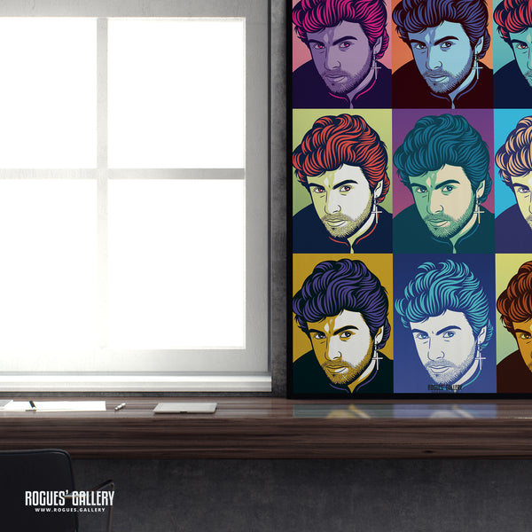 80s Retro Project: George Michael - A3, A2, A1 or A0 Pop Art Prints