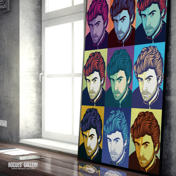 80s Retro Project: George Michael - A3, A2, A1 or A0 Pop Art Prints