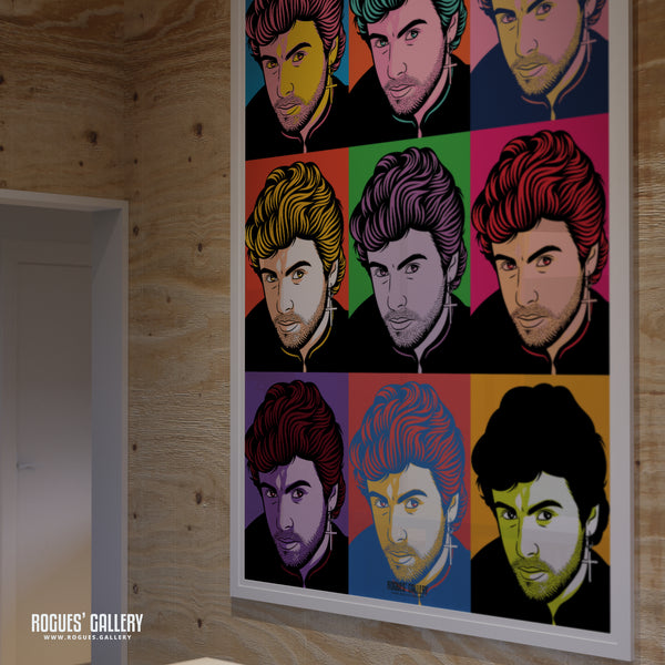 80s Retro Project: George Michael - A3, A2, A1 or A0 Pop Art Prints