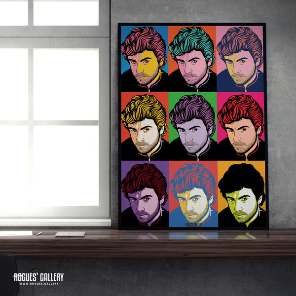 80s Retro Project: George Michael - A3, A2, A1 or A0 Pop Art Prints