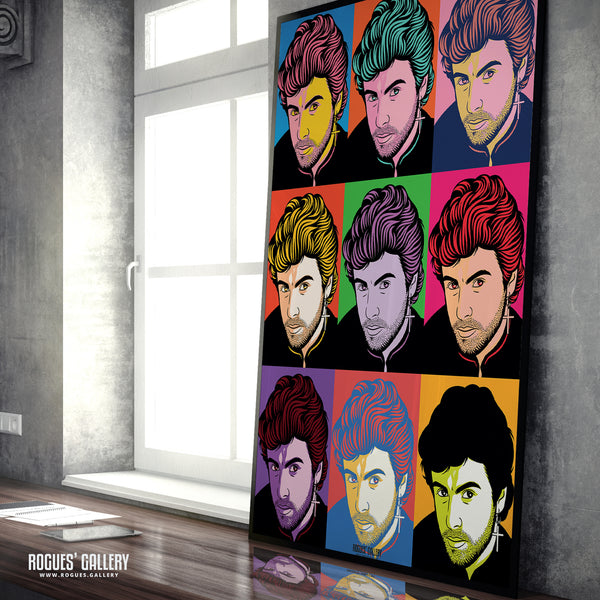 80s Retro Project: George Michael - A3, A2, A1 or A0 Pop Art Prints