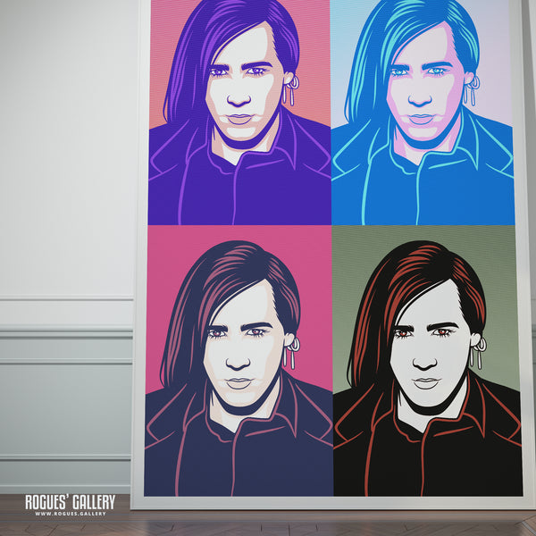 80s Retro Project: Phil Oakey of Human League - A3, A2, A1 or A0 Pop Art Prints