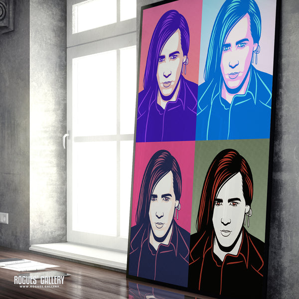 80s Retro Project: Phil Oakey of Human League - A3, A2, A1 or A0 Pop Art Prints