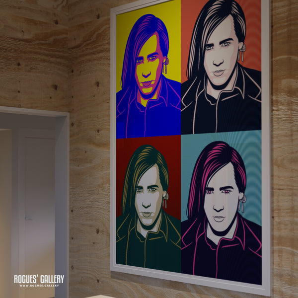80s Retro Project: Phil Oakey of Human League - A3, A2, A1 or A0 Pop Art Prints