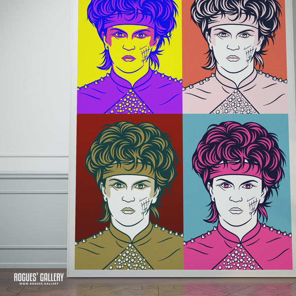 80s Retro Project: Steve Strange of Visage - A3, A2, A1 or A0 Pop Art Prints