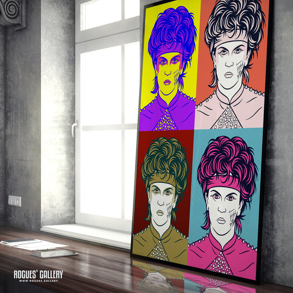80s Retro Project: Steve Strange of Visage - A3, A2, A1 or A0 Pop Art Prints