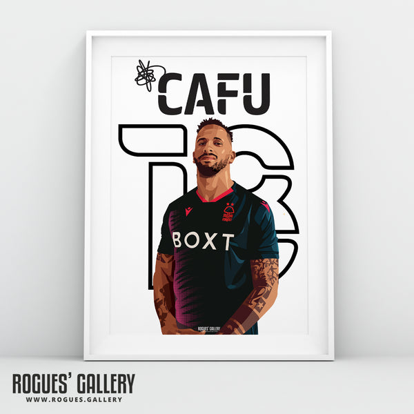 Cafu - Nottingham Forest - A0, A1, A2 or A3 Name & Number Prints