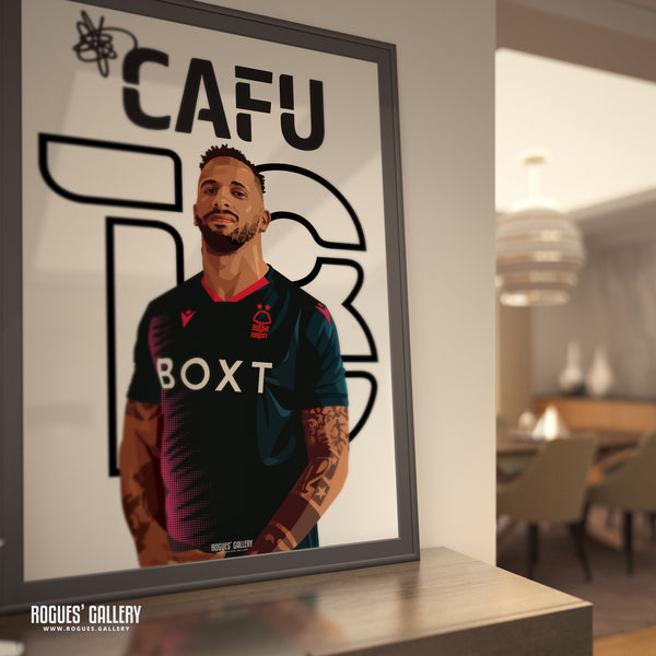 Cafu - Nottingham Forest - A0, A1, A2 or A3 Name & Number Prints