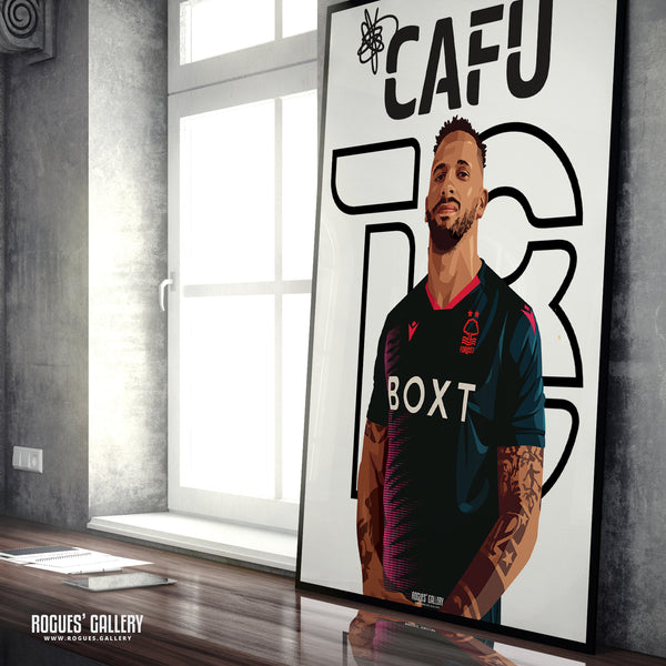 Cafu - Nottingham Forest - A0, A1, A2 or A3 Name & Number Prints