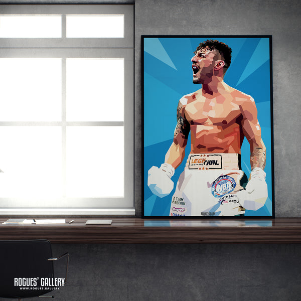 Victorious - Leigh Wood, Nottingham's World Champion Boxer - Signed A1, A0, A1, A2 or A3 Pop Art Prints