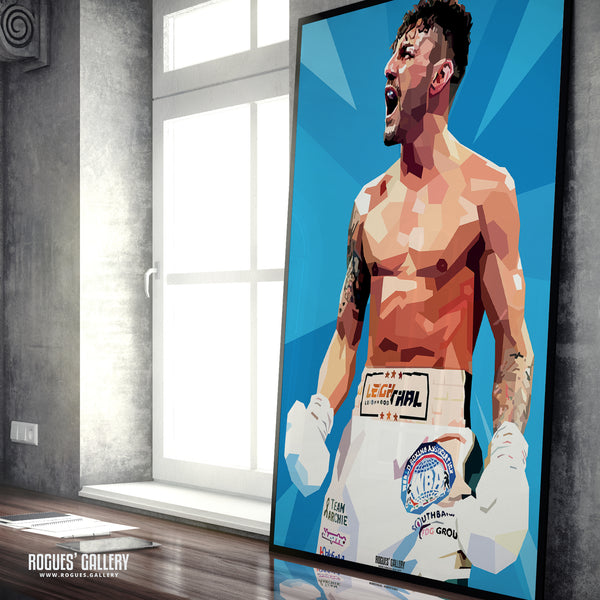 Victorious - Leigh Wood, Nottingham's World Champion Boxer - Signed A1, A0, A1, A2 or A3 Pop Art Prints