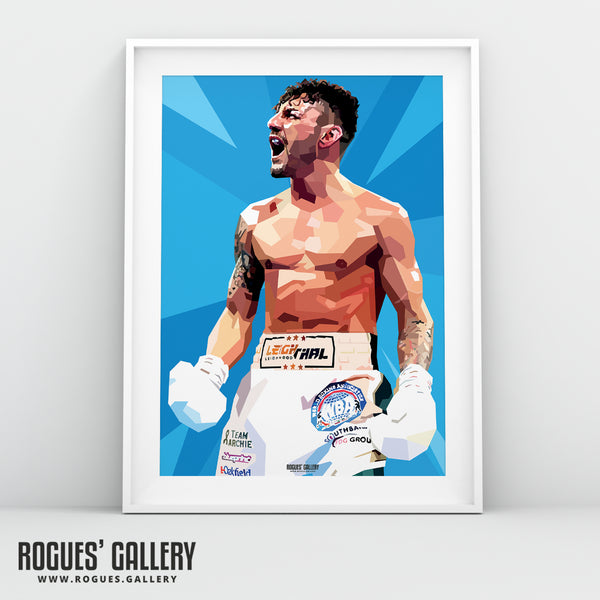 Victorious - Leigh Wood, Nottingham's World Champion Boxer - Signed A1, A0, A1, A2 or A3 Pop Art Prints